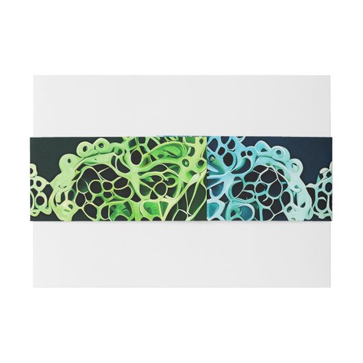 Elegante kant bruiloft uitnodiging uitnodigingen wikkel (Achterkant Voorbeeld)