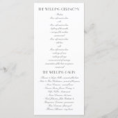 Elegante Kant en Burlap Wedding Programma's (Achterkant)