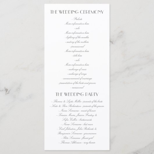 Elegante Kant en Burlap Wedding Programma's (Achterkant)