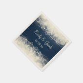 Elegante kant en parels bruiloft servetten (Hoek)