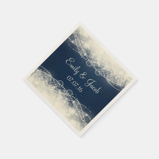 Elegante kant en parels bruiloft servetten (Hoek)