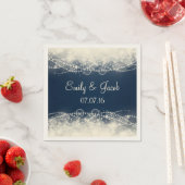 Elegante kant en parels bruiloft servetten (Insitu)