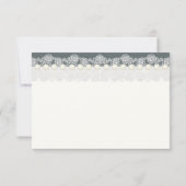 Elegante kant en parels RSVP-kaart Kaart (Achterkant)