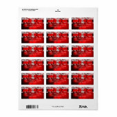 Elegante kant en strik Kerst adreslabels Etiket (Full Sheet)
