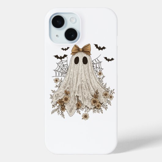 Elegante kant geest met boog | Floral Ghost Case-Mate iPhone Case (Achterkant)