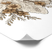 Elegante kant geest met boog | Floral Ghost Poster (Hoek)