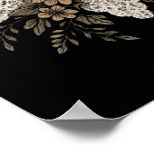 Elegante kant geest met boog | Floral Ghost Poster (Hoek)