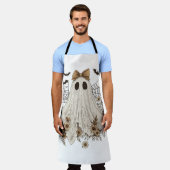 Elegante kant geest met boog | Floral Ghost Schort (Gedragen)