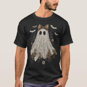Elegante kant geest met boog | Floral Ghost T-shirt (Voorkant)