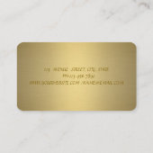 Elegante kant grijs goud visitekaartje (Achterkant)