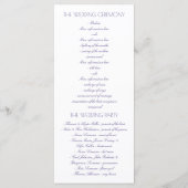 Elegante kant lavendel Paarse bruiloft programma's (Achterkant)