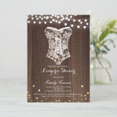 Elegante kant lingerie douche uitnodiging (Staand voorkant)