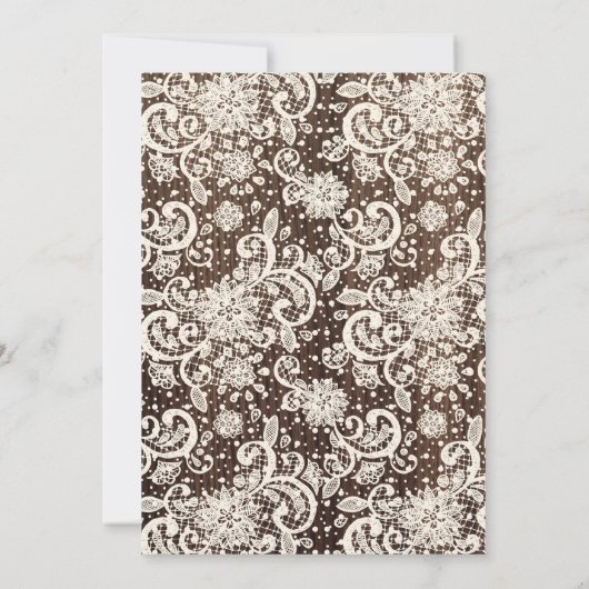 Elegante kant lingerie douche uitnodiging (Achterkant)