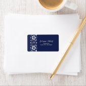 Elegante kant Monogram bruiloft Adresetiketten Etiket (Insitu)