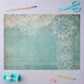 Elegante kant teal grunge decoupage tissuepapier (Craft)