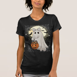 Elegante kant trick-or-treat geest t-shirt