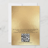 Elegante Kanten Bloem Rustieke Gouden QR Code Trou Kaart (Achterkant)