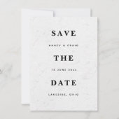Elegante kanten foto Save the Date Kaart (Achterkant)