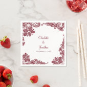 Elegante Kanten Trouw Verlovings Bruid & Bruidegom Servet (Insitu)