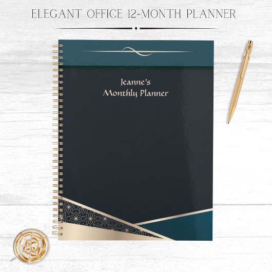 Elegante Kantoor 12-maands planner dagelijks weekm