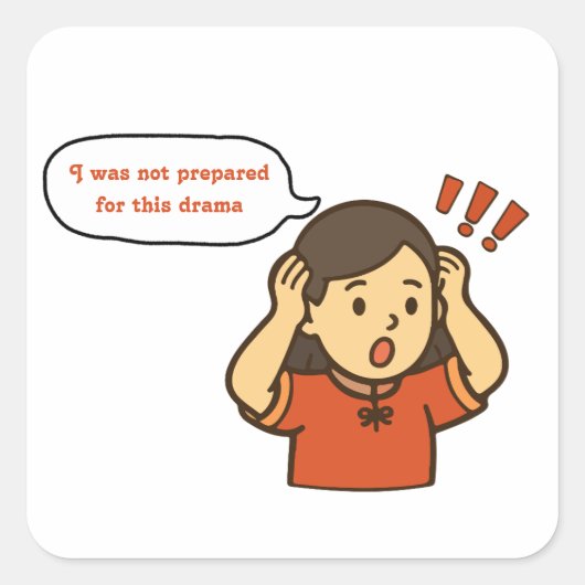 Elegante kantoorhumor sticker | deadline-modus (Voorkant)