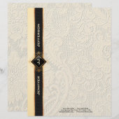 Elegante  kanttextuur Stationery Paper Briefhoofd (Voorkant / Achterkant)