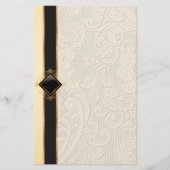 Elegante  kanttextuur Stationery Paper Briefpapier (Voorkant)
