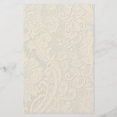 Elegante  kanttextuur Stationery Paper Briefpapier (Achterkant)