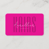 Elegante kapper diepe roze fuchsia visitekaartje (Voorkant)