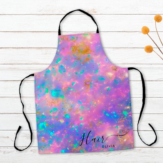 Elegante Kapper Fire Opal Kapsalon Naam Schort