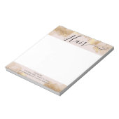 Elegante kapper Haarstylist roze gouden schaar Notitieblok (Linkerzijde)