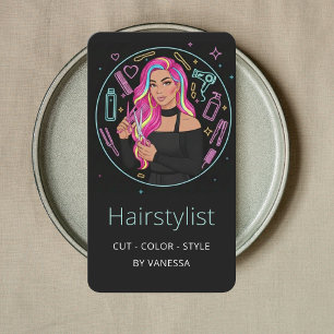 Elegante Kapper Kleurist Hairstylist Stijlvol Visitekaartje