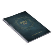Elegante kapperszaak navy goud elegant notitieboek (Rechterzijde)