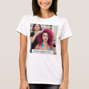 Elegante kapsalon Aangepaste naam T-shirt