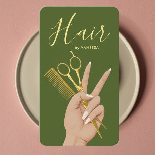 Elegante Kapsalon Kapper Stijlvol Kapsalon Visitekaartje