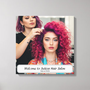 Elegante kapsalon op maat gemaakte canvasprint canvas afdruk