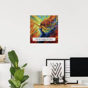 Elegante kapsalon poster met eigen naam