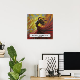 Elegante kapsalon poster met eigen naam