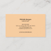 Elegante kapsalon script oranje visitekaartje (Achterkant)
