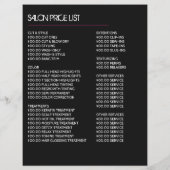 Elegante kapsel, kapper, kapsalon flyer (Achterkant)