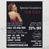 Elegante kapsels, kapper, kapsalon flyer (Voorkant)