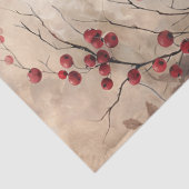 Elegante kardinaal en bessen Decoupage Tissuepapier (Detail)