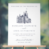 Elegante Kasteelbestemming Welkom bruiloft Acryl Bord (Neutraal)