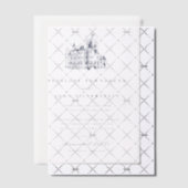 Elegante  Kasteelillustratie Bruiloft Vellum Uitnodigingen (Offset (Uitnodiging))