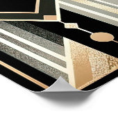 Elegante kat Art Deco liefhebbers Poster (Hoek)