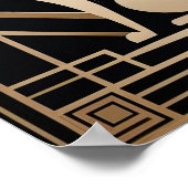 Elegante kat Art Deco liefhebbers Poster (Hoek)
