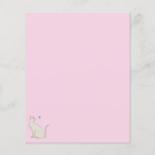 Elegante kat met vlinder briefpapier