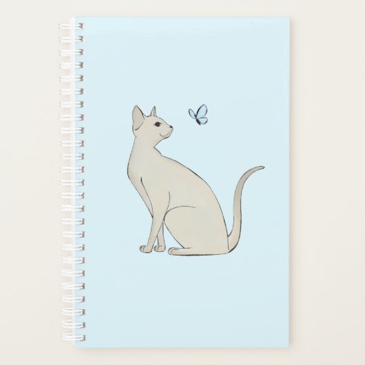 Elegante kat met vlinder planner (Voorkant)