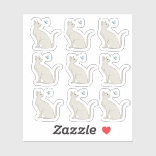 Elegante kat met vlinder sticker
