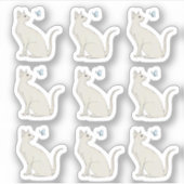 Elegante kat met vlinder sticker (Voorkant)